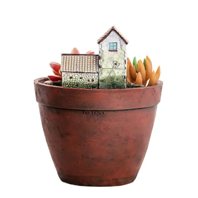 Cute Animal Resin Flower Pot Retro Succulent Planter Flowerpot Micro Landscape Plant Potted For Home Tabletop Garden Decoration