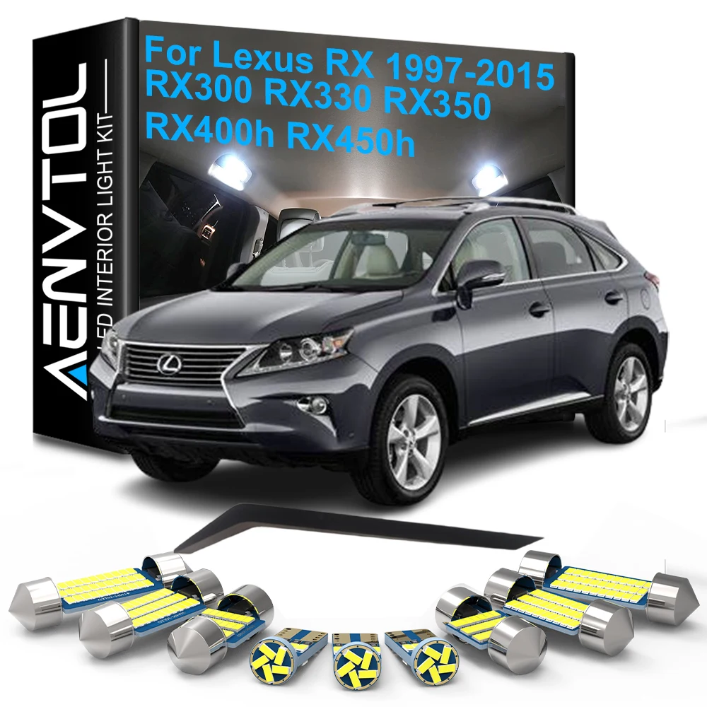 

Car LED Interior Lights Canbus For Lexus RX 300 330 350 400h 450h 1997-2004 2005 2006 2007 2008-2015 Dome Reading Trunk Lamps