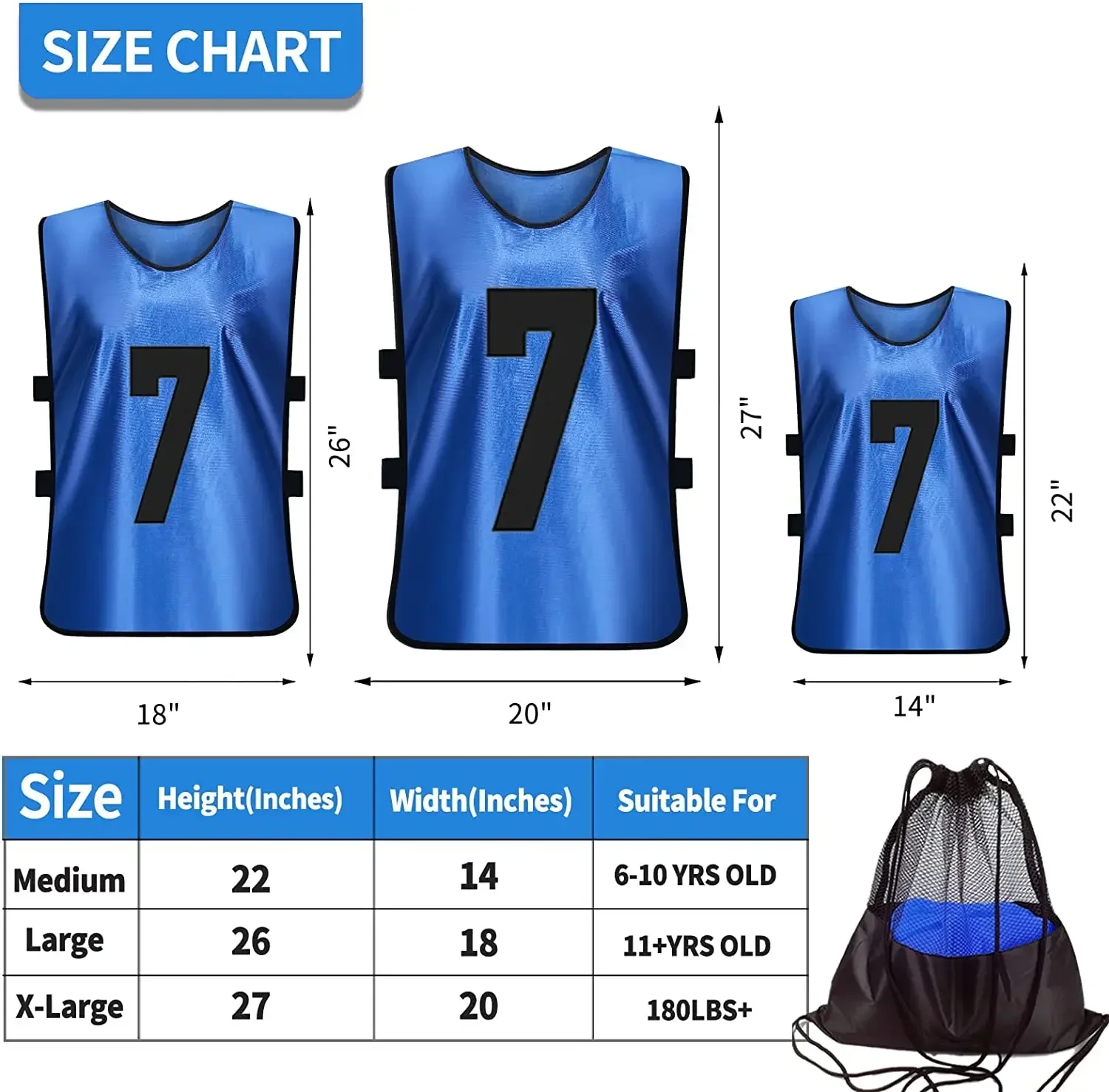 เสื้อกั๊กซ้อมฟุตบอลสำหรับผู้ใหญ่และเยาวชน 12 ชิ้น เสื้อฝึกซ้อมหมายเลขสำหรับกีฬาทีม เสื้อพินนี่สำหรับฮอกกี้สนามและบาสเก็ตบอล