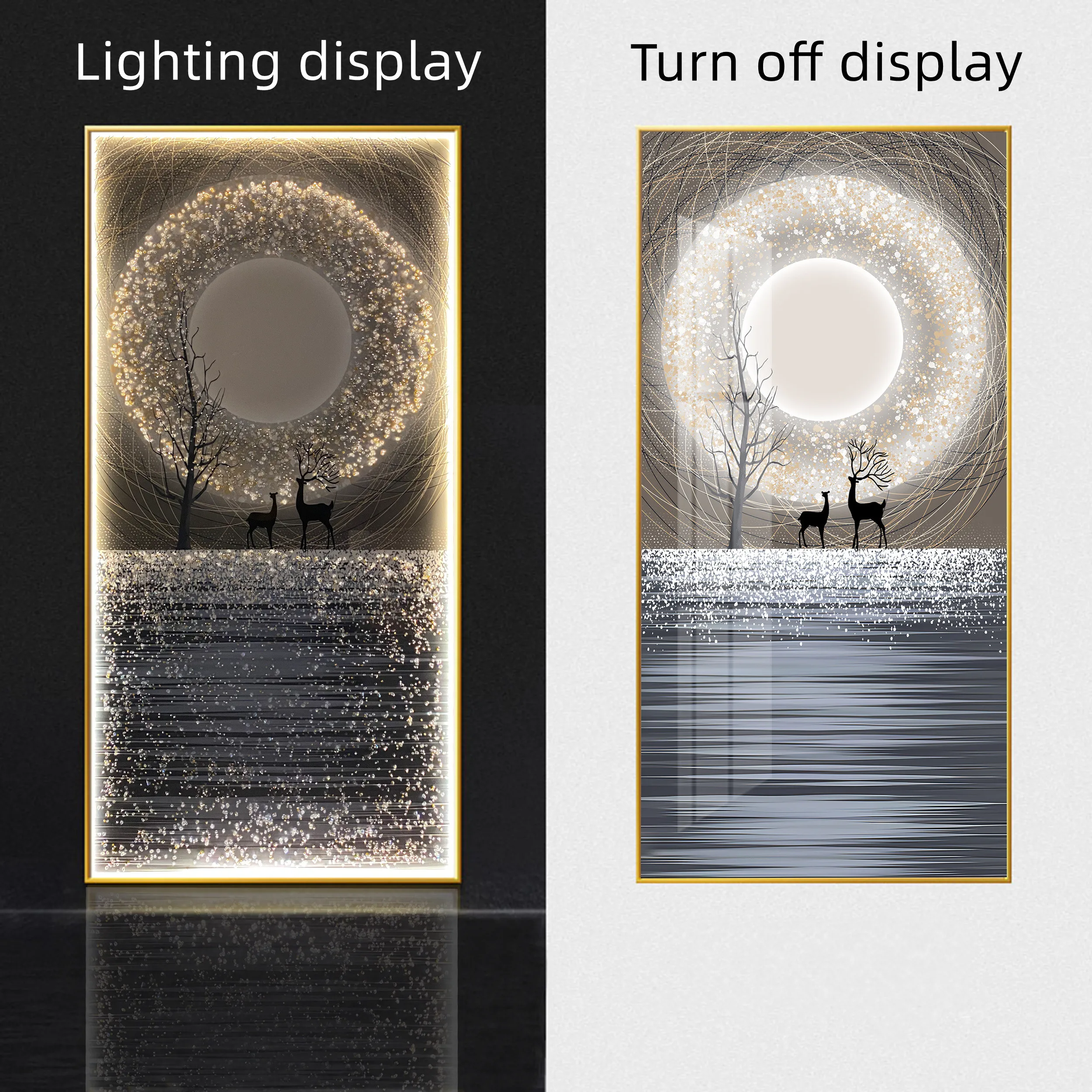 مصباح حائط LED حديث بضوء خفت عن بعد ، ديكور جداري إبداعي ، غرفة نوم ، دراسة ، غرفة معيشة ، غرفة طعام ، لوحة معلقة ، جدارية ، من من من الداخل