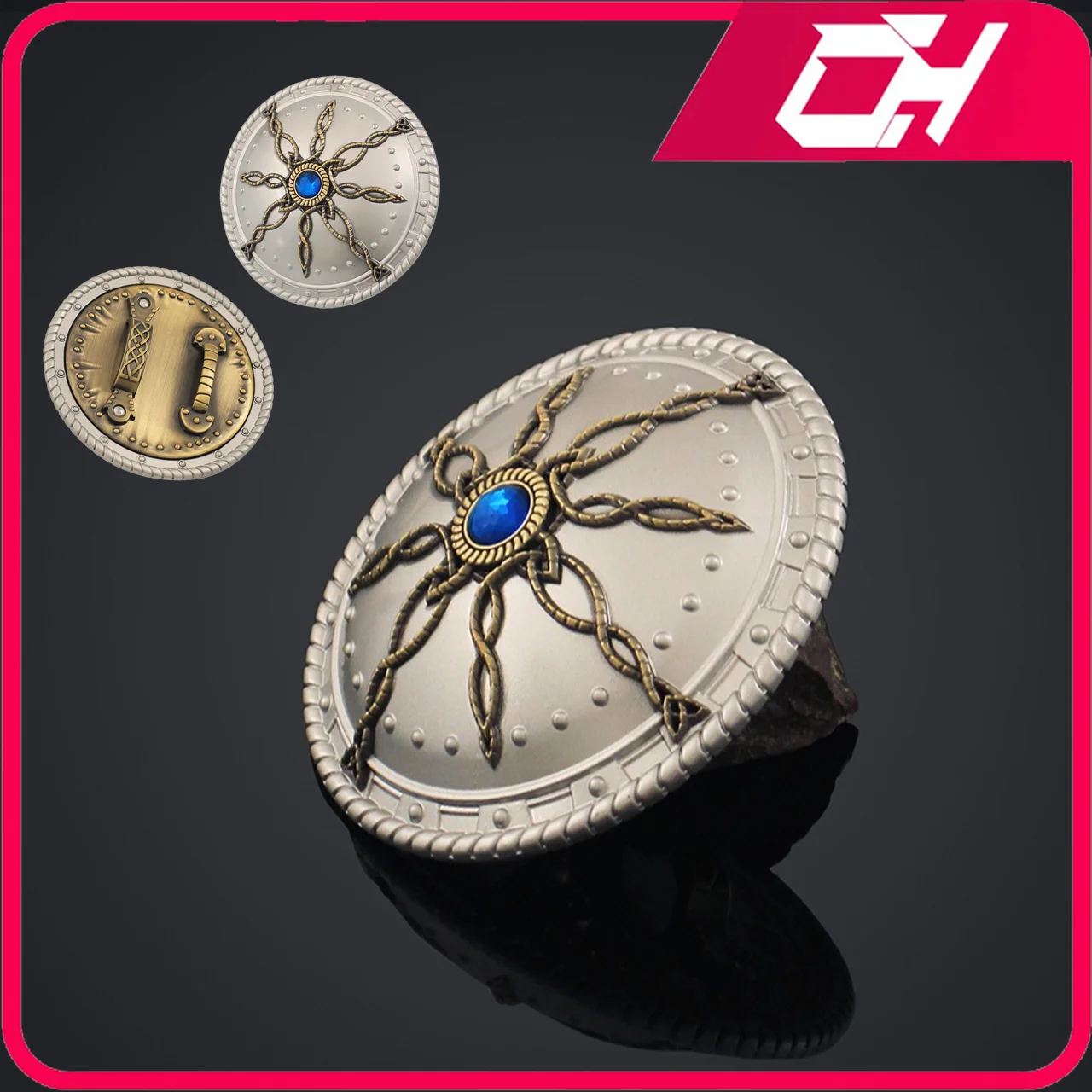 9 cm Diablo 2 Dark Ruler's Great Shield Storm Chaser's Shield Fysieke schadevermindering Schildmodellen Thema Gaming Collectibles