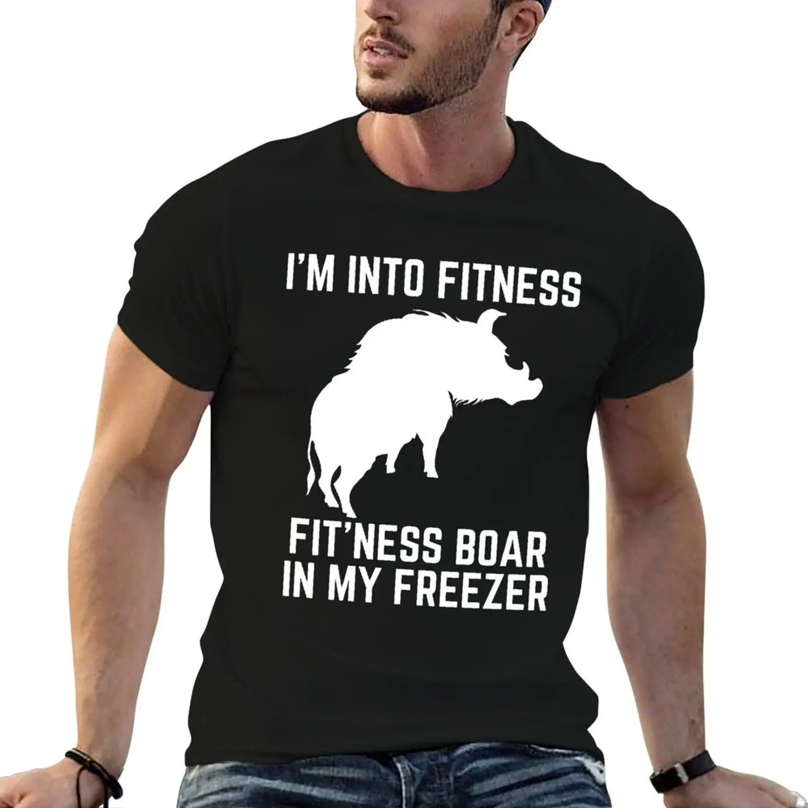 

I'm Into Fitness Fit'ness Boar In My Freezer Boar Hunting T-Shirt graphic t shirts for man T-Shirt