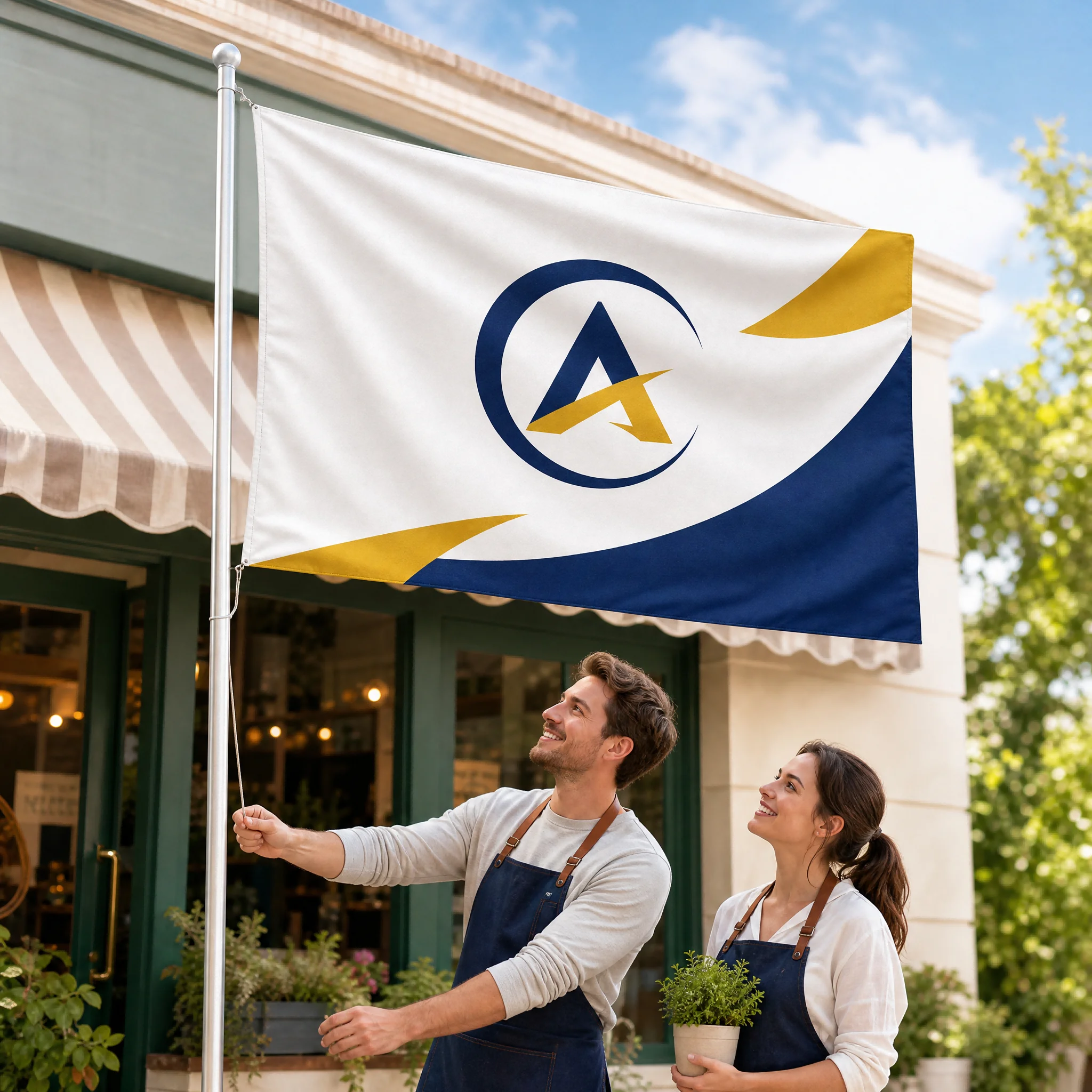 Personalized Custom Flag Outdoor Banner Custom Design Logo Printing Advertising Sign Wedding Party Garden Decoration