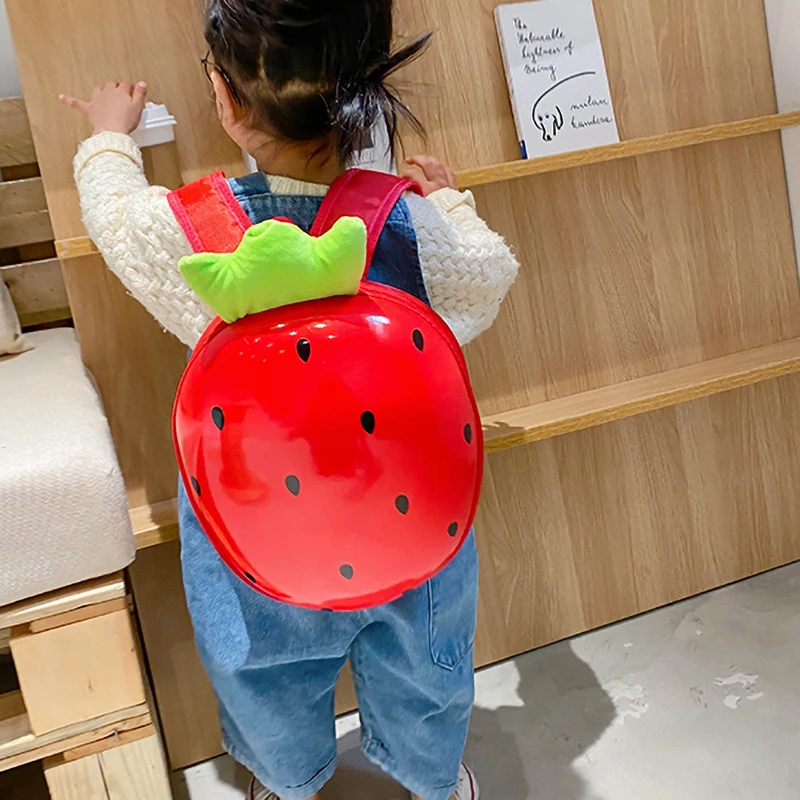 Prevent Lost Strawberry Children's Bag Outdoor Cute MIni Backpack For Kids Kindergarten School Book Cartoon Backpack