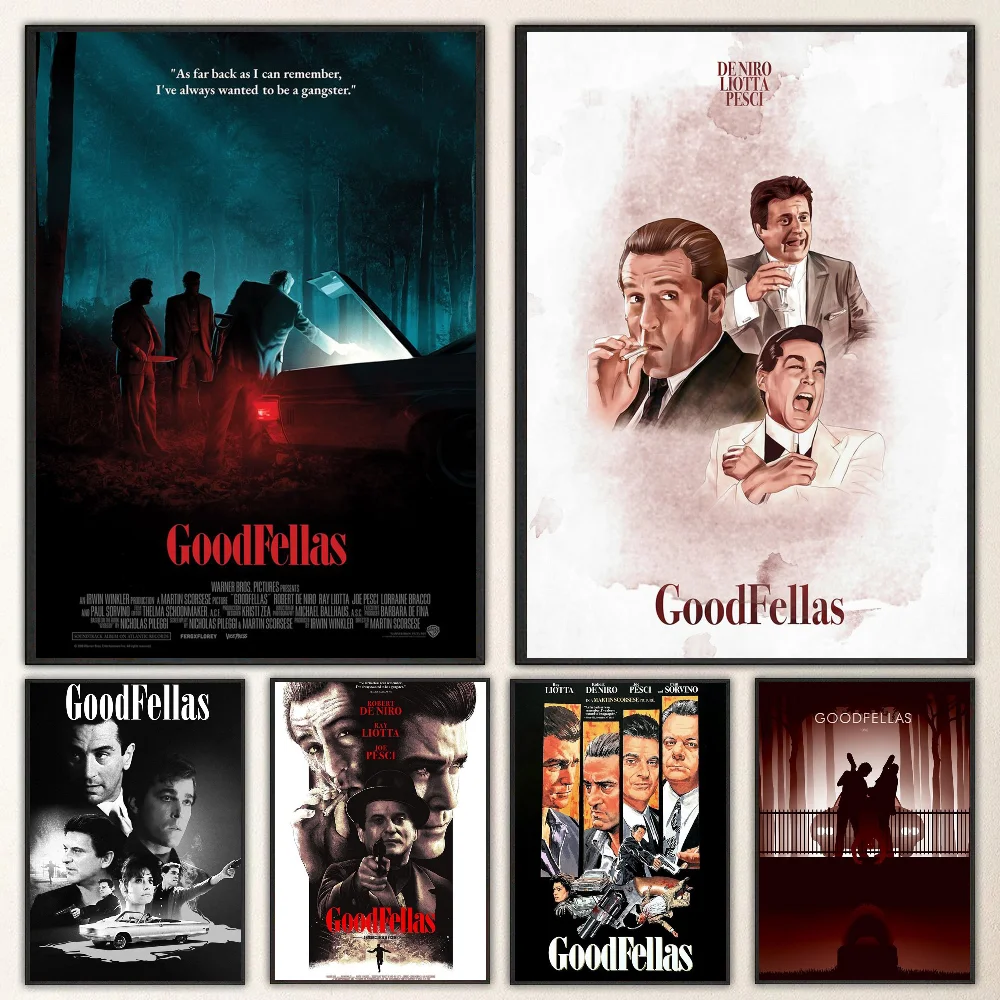 1pc Goodfellas G-Gangster Film Poster Self-adhesive Art Waterproof Paper Sticker Coffee House Bar Room Wall Decor