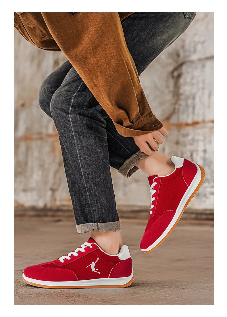 Herrenschuhe, trendige Frühlings- und Herbstschuhe, neue Modelle für den internationalen Markt, weiße, schwarze und rote Sneaker, atmungsaktive Herren-Freizeitschuhe mit weicher Sohle und niedrigem Schaft, vielseitig einsetzbar. – Detail 12