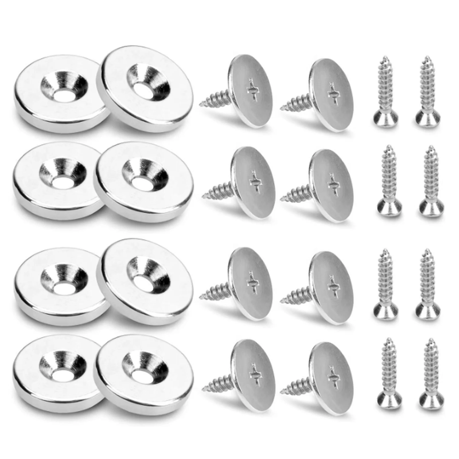 4Pcs Ultra-thin Magnetic Door Catch, Concealed Hidden Lock Buckle, Self-closing Latch for Cabinet, Closet, Glass Sliding Furnitu