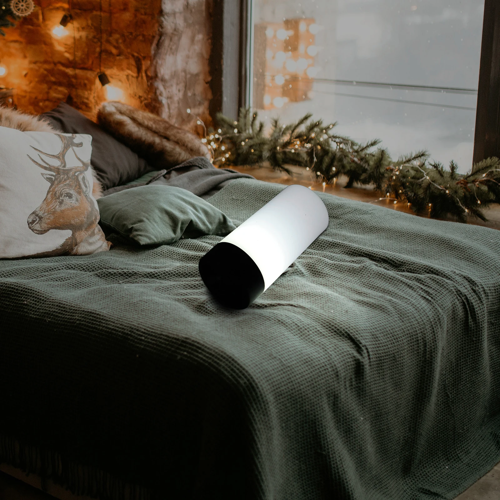 

White Rechargeable Bar Lights Rechargable Table Lamp Cylindrical Lamps Cordless LED