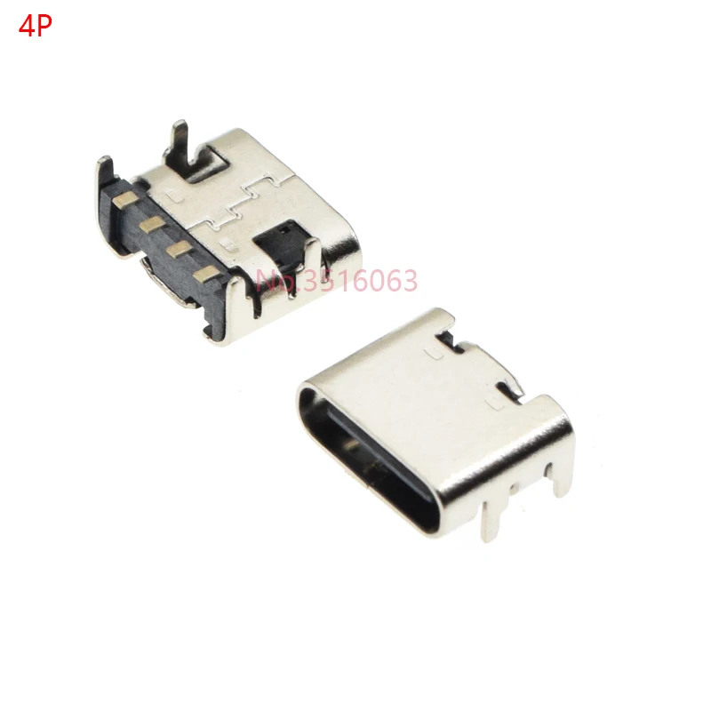 10PCS 4P/6P/16P/24P USB-3.1 Type-C Smd Female Socket 4/6/16/24 Pin Smt Dip Quick Charging Power Connector Plug DIY 4Pin 6Pin