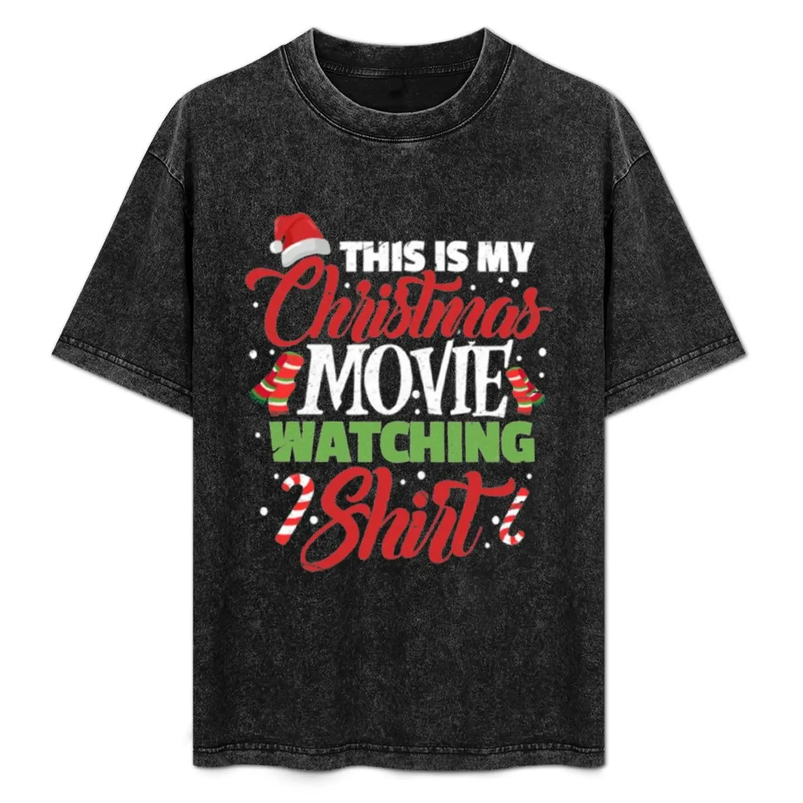 

This is my Christmas Movie Watching Pajama T-Shirt vintage graphic tee tops anime plus size tops men clothing