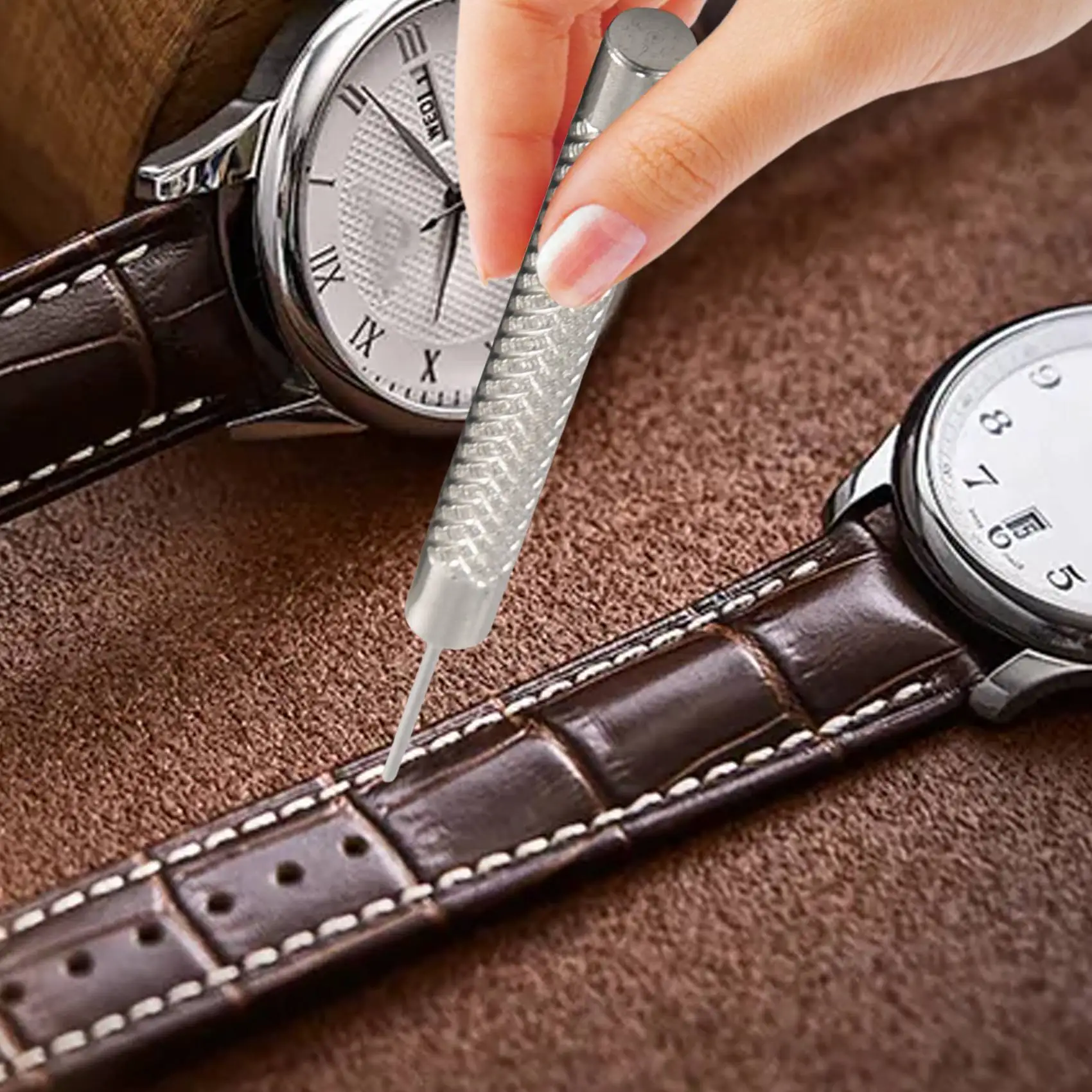 Kit de herramientas de reparación para quitar pasadores de eslabones de correa de reloj para relojeros con paquete de 3 pines adicionales