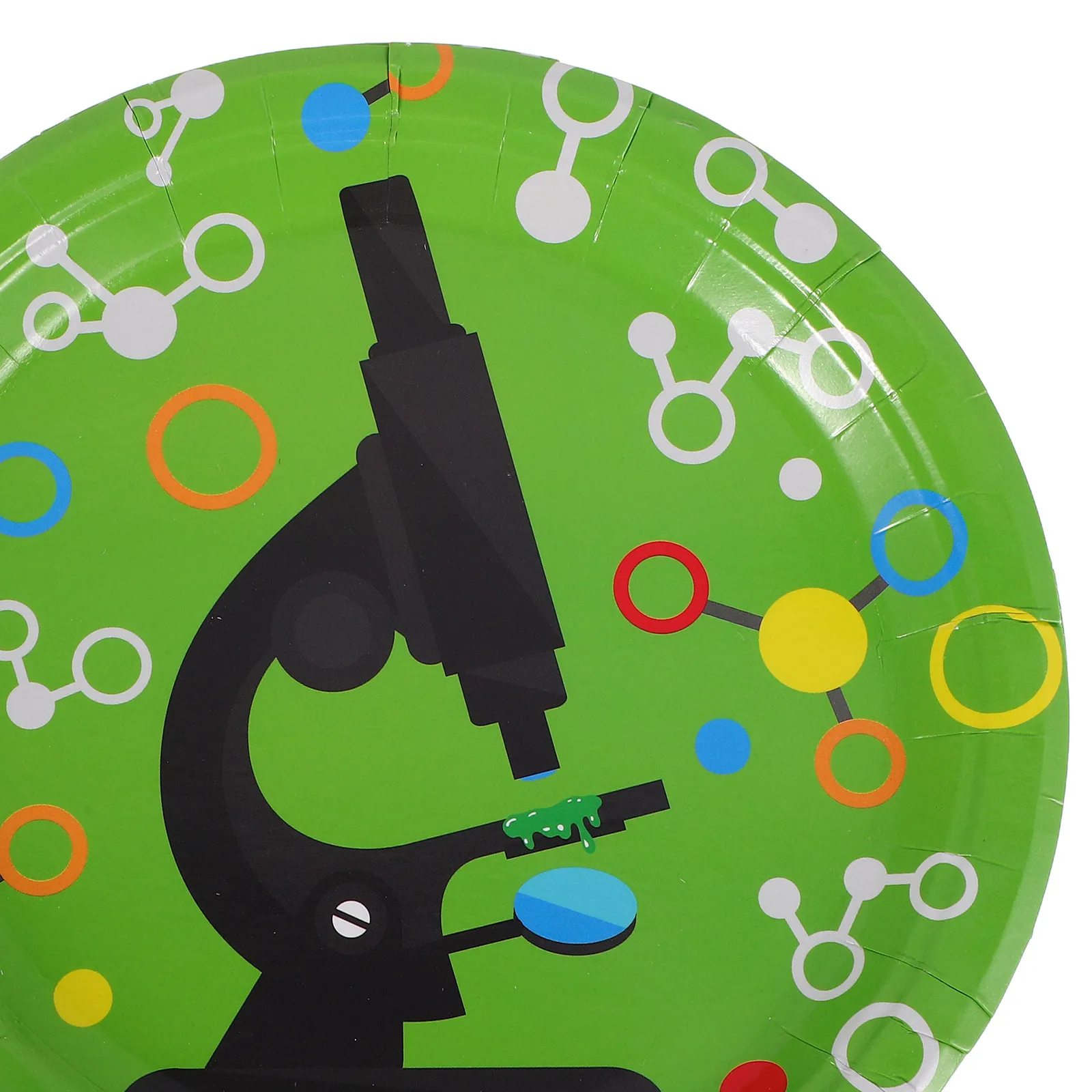 16Pcs Science Party Tableware Set Biochemistry Experiments Theme Disposable Paper Plates Cake Dessert Dishes Experimental