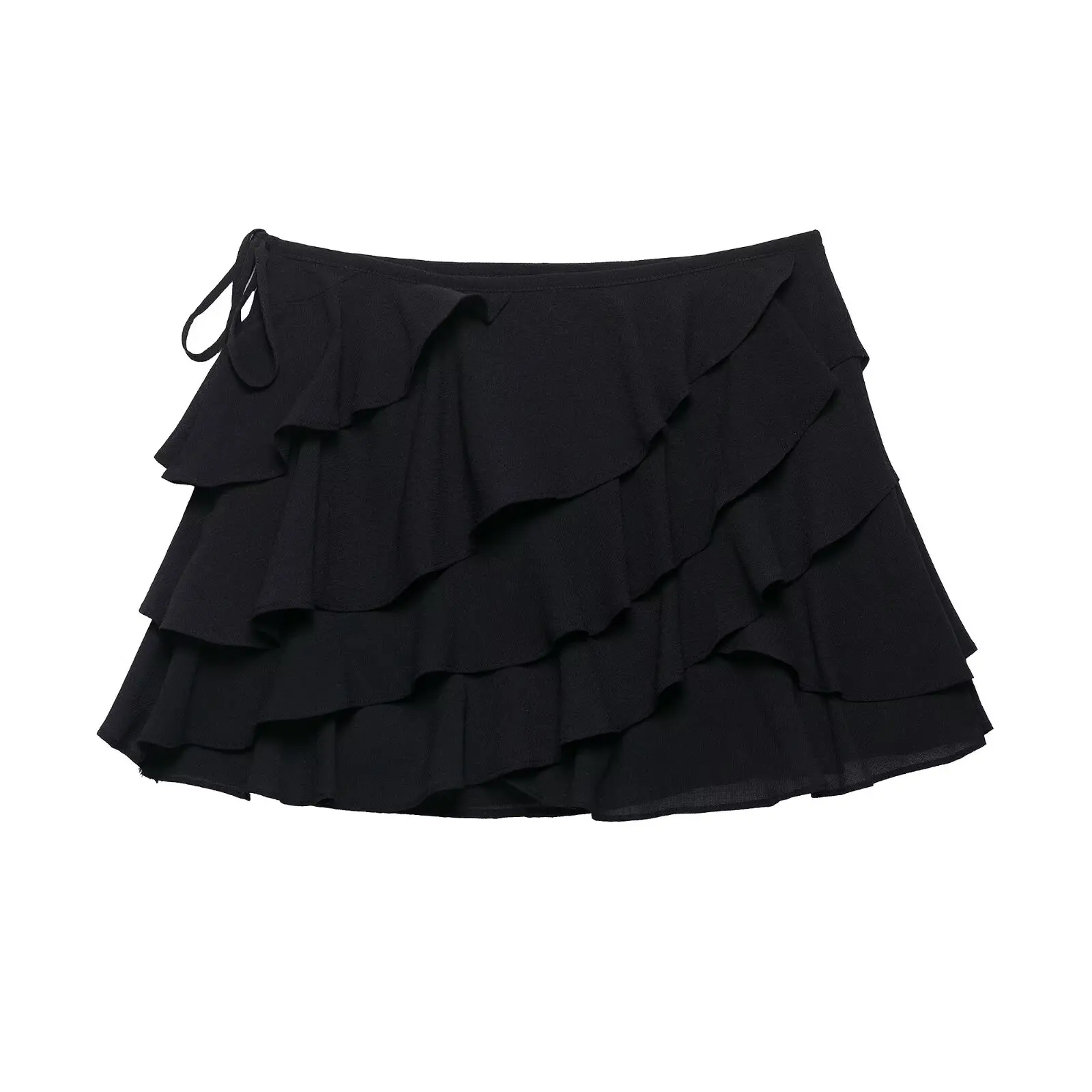 UNIZERA Camicia da donna senza maniche con scollo a V con decorazione impilata alla moda, gonna a vita media, pantaloni, camicia estiva nuovo stile