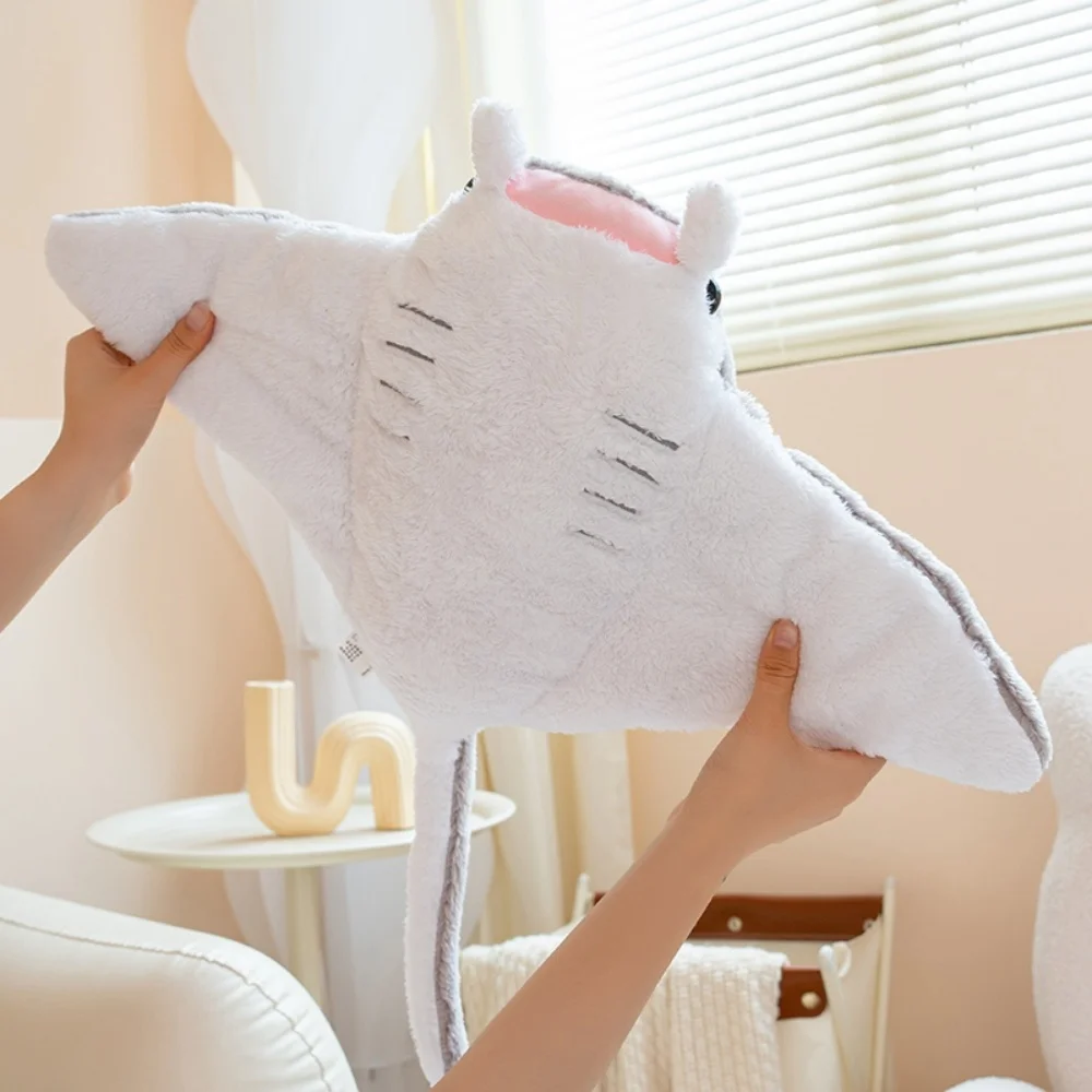 Cute Cartoon Devil Ray Plush Toy Realistic Manta Ray Stuffed Pillow Cartoon Sea Animal Soft Doll Birthday Gift