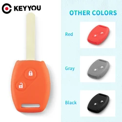 KEYYOU 2/3Button Silicone Remote Car Key Case Cover For Honda Fit CIVIC JAZZ Pilot Accord CR-V Freed Freed Pilot StepWGN Insight