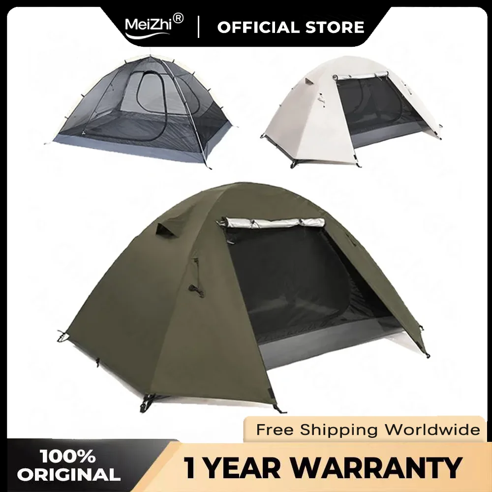 

2.1kg Ultralight Outdoor Tent - Rainproof, Portable, Double Doors, 2 - 4 Persons, Folding Camping Travel Tent with Aluminum Pole