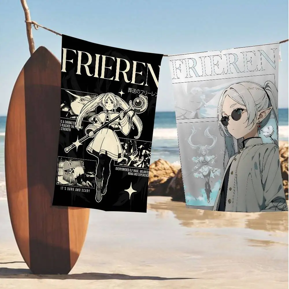 Hot Japan Anime Frieren Big Microfiber Beach Towels Quick Dry Towel Sand Beach Towels Pool Towel for Travel Swim Pool Yoga