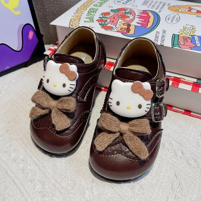 مرحبا كيتي سانريو فتاة الشتاء أحذية عالية معزول أحذية الأطفال حذاء صبي الفتيات الأحذية الفتيات المنزل الرضع الفتيان الأحذية الجلدية