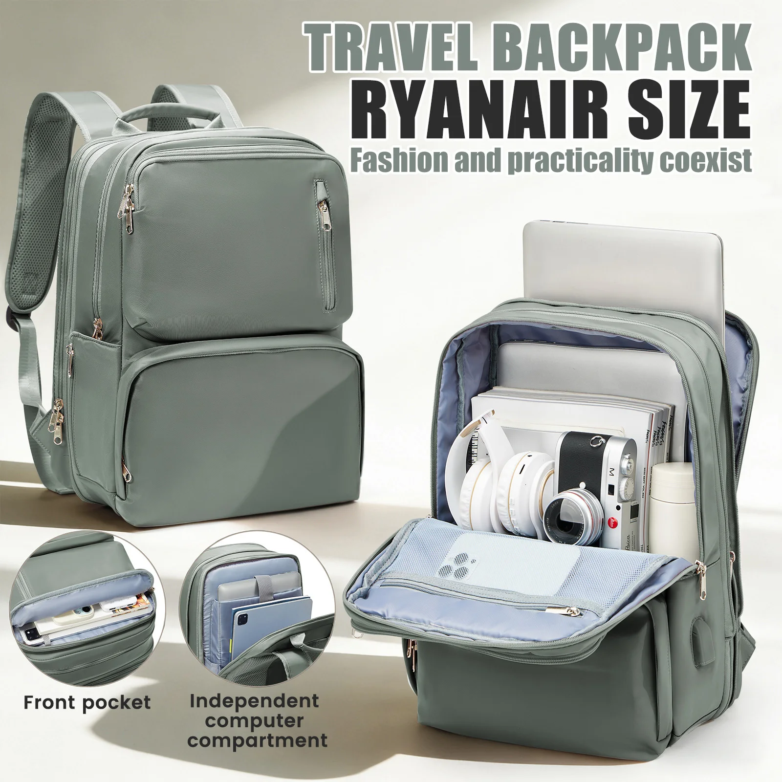Large Capacity Easyjet Carry-Ons 45x36x20 Backpack Laptop Bag Travel Backpack for Women Men Cabin Backpack，Work Casual Daypack