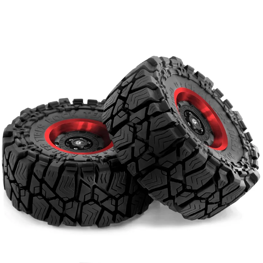1.9 Metalowe Osłony Felg Zapobiegające Zsuwaniu Się, Zestaw 4 szt., Pasują do Rc4Wd D90 Axial Scx10 Wraith Tamiya Hpi 1/10 Crawler Car, Uniwersalne Części Tuningowe do Opon 115mm
