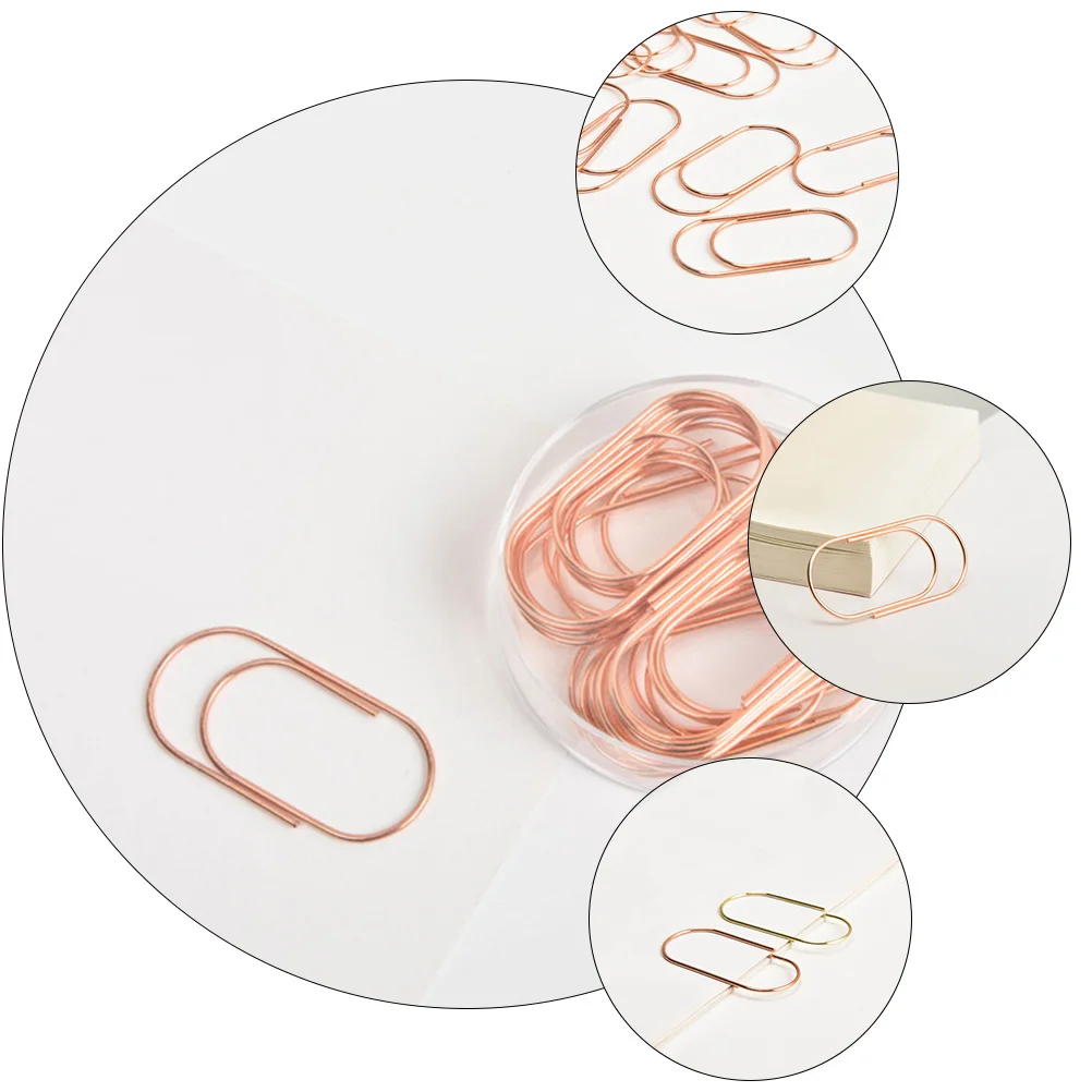 

20pcs Metal Paper Clips Large Size For Thick Paper Documents Cards Office Supplies Non Slip Smooth Surface