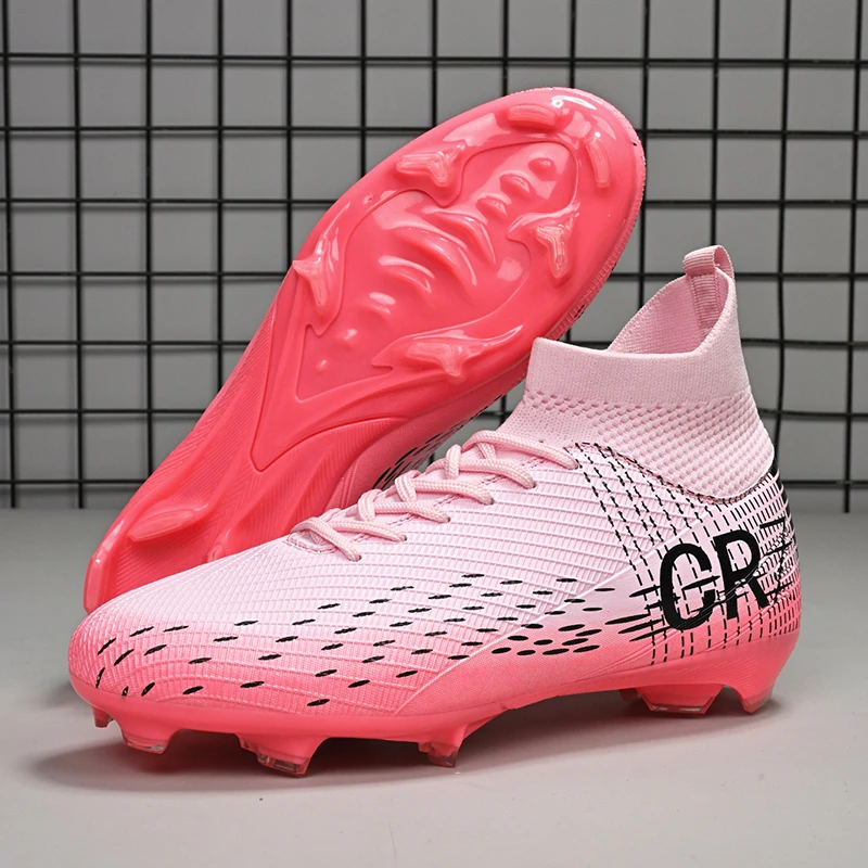 

New Men Football Boots High-top Non-Slip Futsal Cleats Sneakers High-quality Soccer Shoes Grass Match Indoor Hot-selling FG/TF