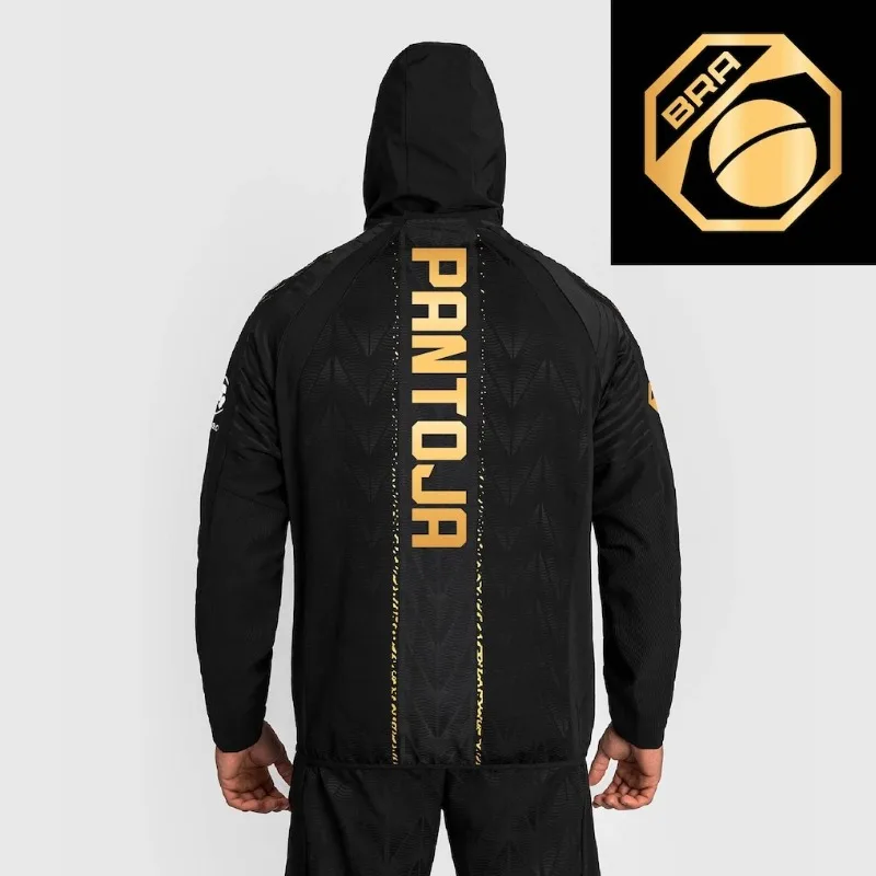 

2026 Trendy Boxing Training Hoodie Men's UFC Zenith by Black/Gold Alexandre_Pantoja Fight Night Champion Full-Zip Walkout Hoodie