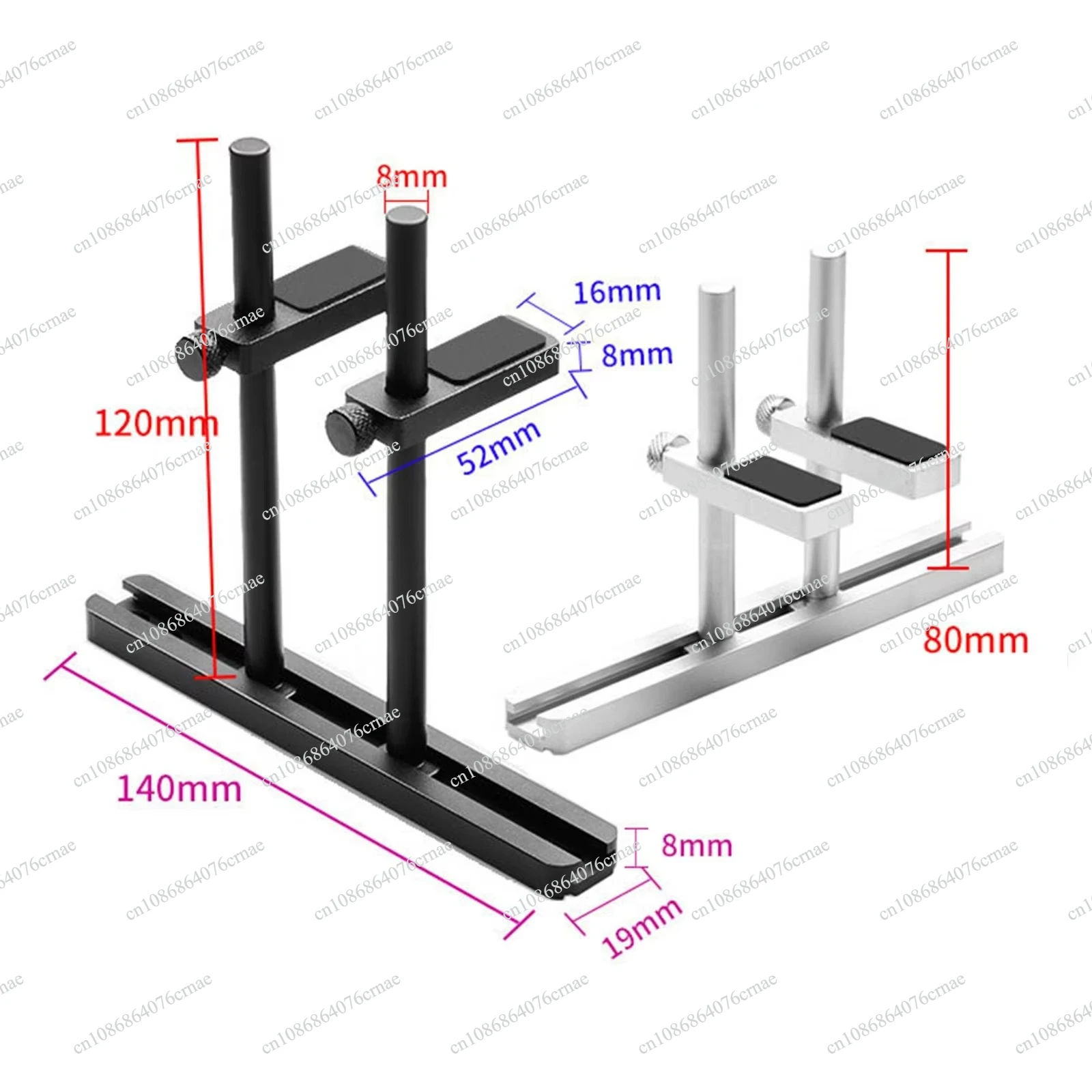 Video Card Sag Holder Bracket Adjustable Dual Pole Length Aluminum Alloy GPU Brace for MATX ITX PC Case