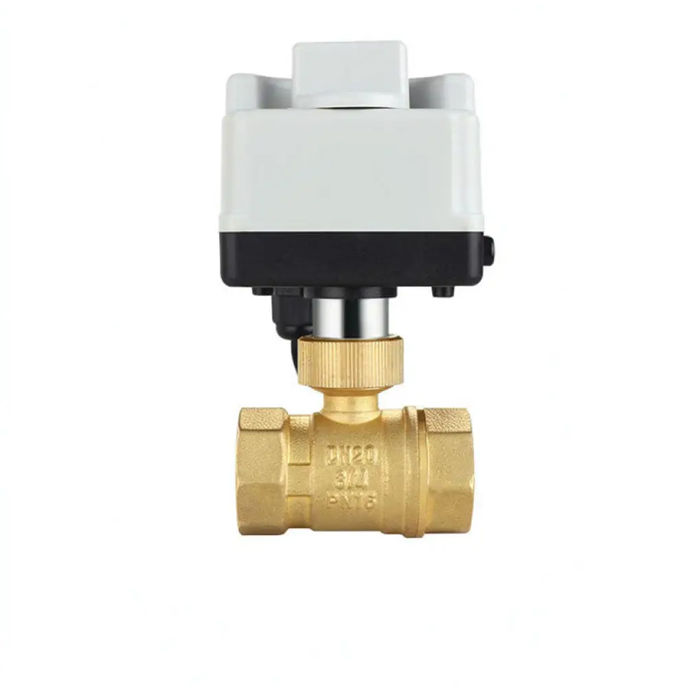 For For Kangweishen Brass Motorized Ball Valve AC220V Automatic Flow Control Valve Manual Emergency Switch Industrial Pipe