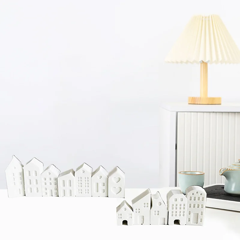 

Форма для 3D-свечей в скандинавском стиле «Маленький домик» с 10 отверстиями, мини-формы для домиков, гипсовые, бетонные, цементные формы, формы для ароматических мыла