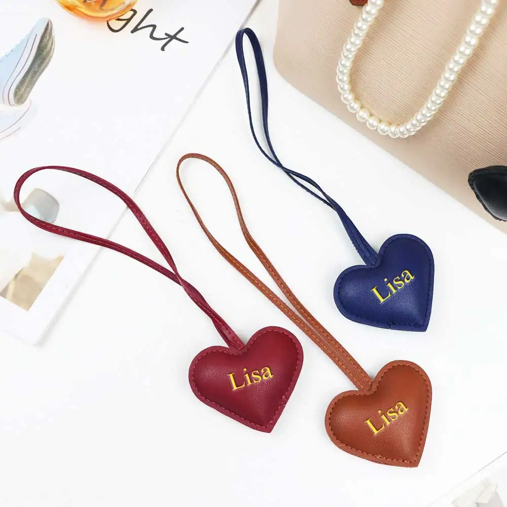 Customized Letter Creative Love Leather Bag Accessories, Car Pendant Bag Accessories, Business Trip Luggage Accessories