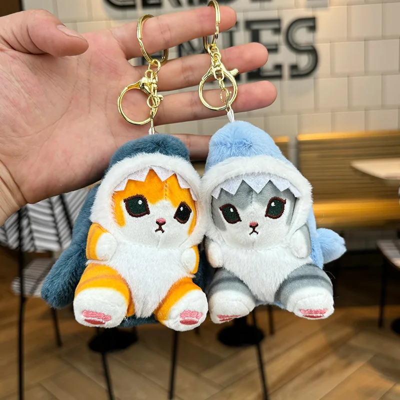 Jouet en peluche chat requin Kawaii, poupée chat requin coloré doux, jouets pour enfants, cadeau d'anniversaire et de noël pour garçons et filles