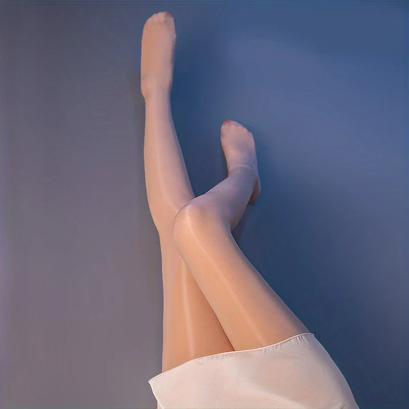 1pc Sexy Pferd Öl engen Hohe Elastische Strümpfe Frauen Maske Stahl Strümpfe Damen Satin Glänzend Ultra-dünne Lange socken Strumpfhosen