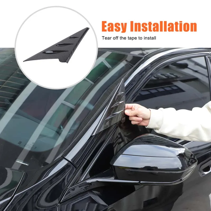 

For BMW 5 Series G60 2024-2025 ABS Rearview Mirror Side Triangle Spoiler Wind Deflector Trim Cover Car Accessories