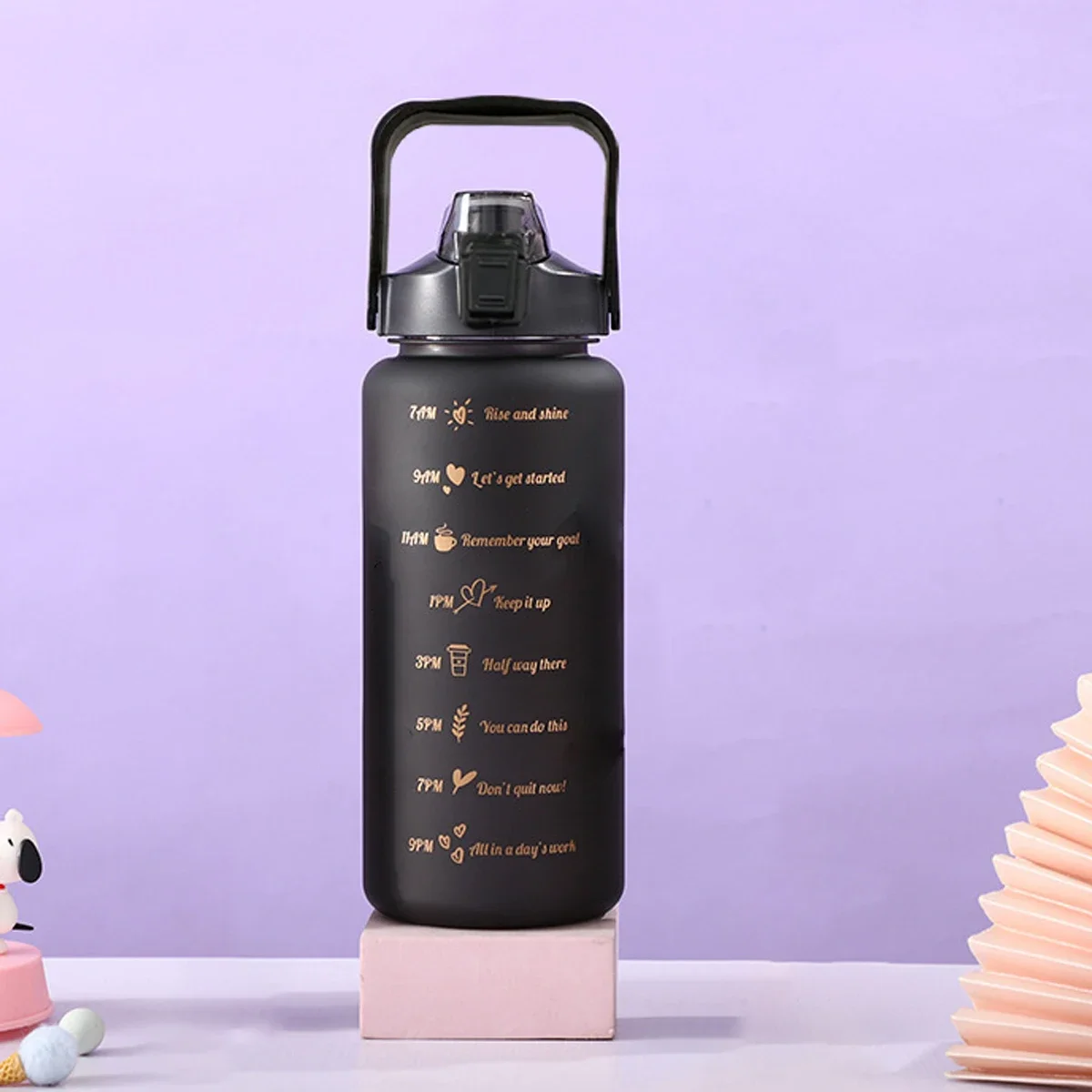 1 шт., пластиковый чайник с соломинкой и градиентом