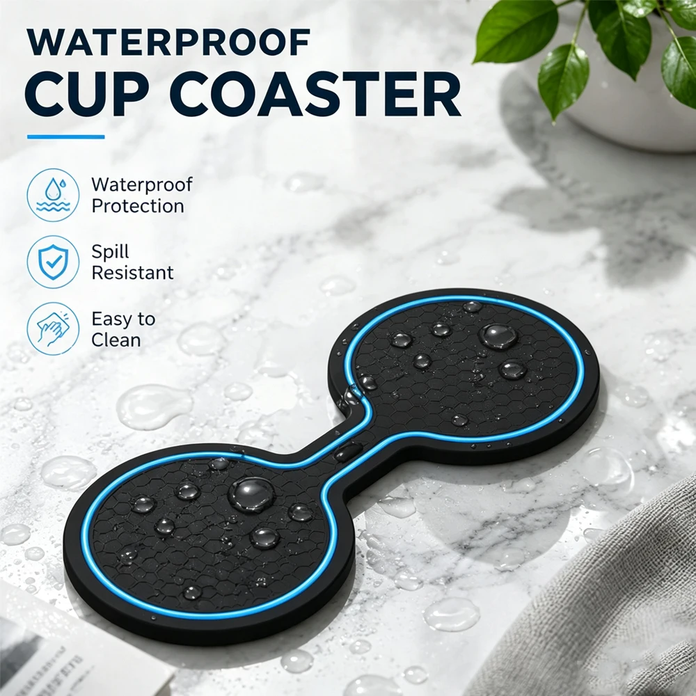 for Nissan X-Trail 2021-2023 Cup Slot Protective Pads Durable Water-Resistant Non-Scratch Interior Holder Coaster Accessories