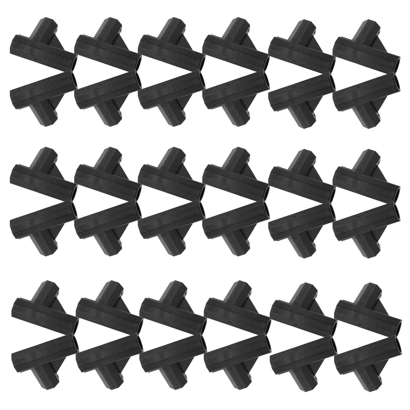 

50 шт., аксессуары для уличной стойки для хранения, Т-образный разъем, черный нейлон, сверхмощный, для диаметра труб, универсальное использование, установка