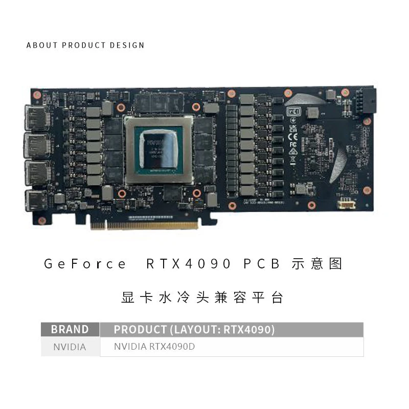 Bykski N-RTX4090D-SR GPU Block Use for NVIDIA RTX4090D Graphics Card PC Water Cooling Copper All Metal Radiator/ Dense Waterways