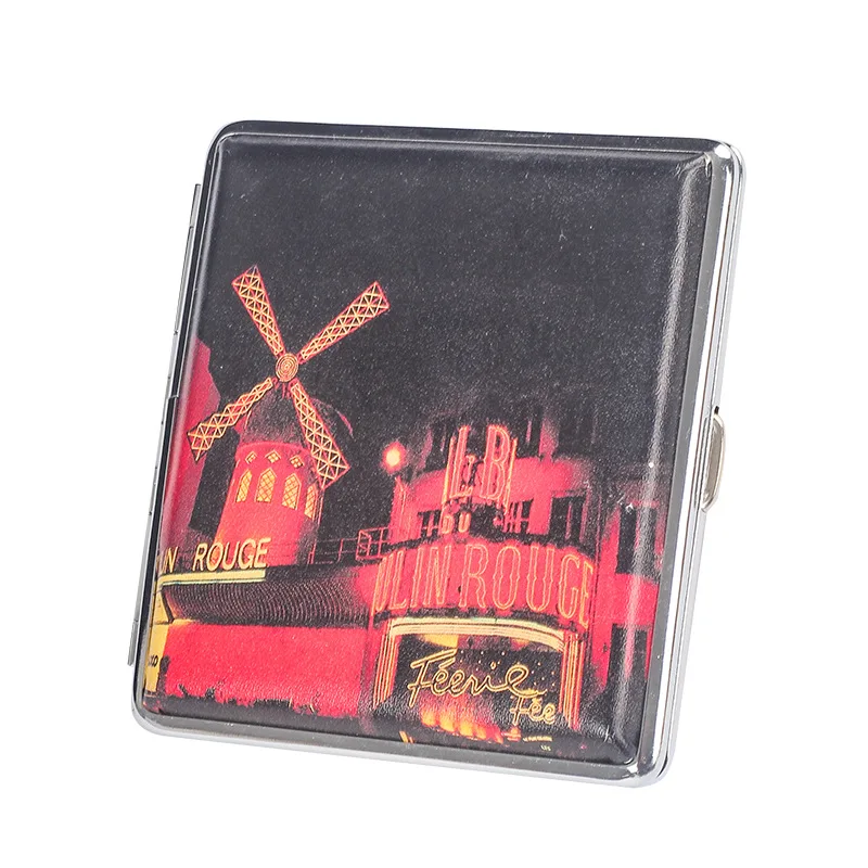 20 Sticks Metal Cigarette Case For Women Pocket Creative Container Elastic Band Cigar Storage Box Gift view 6