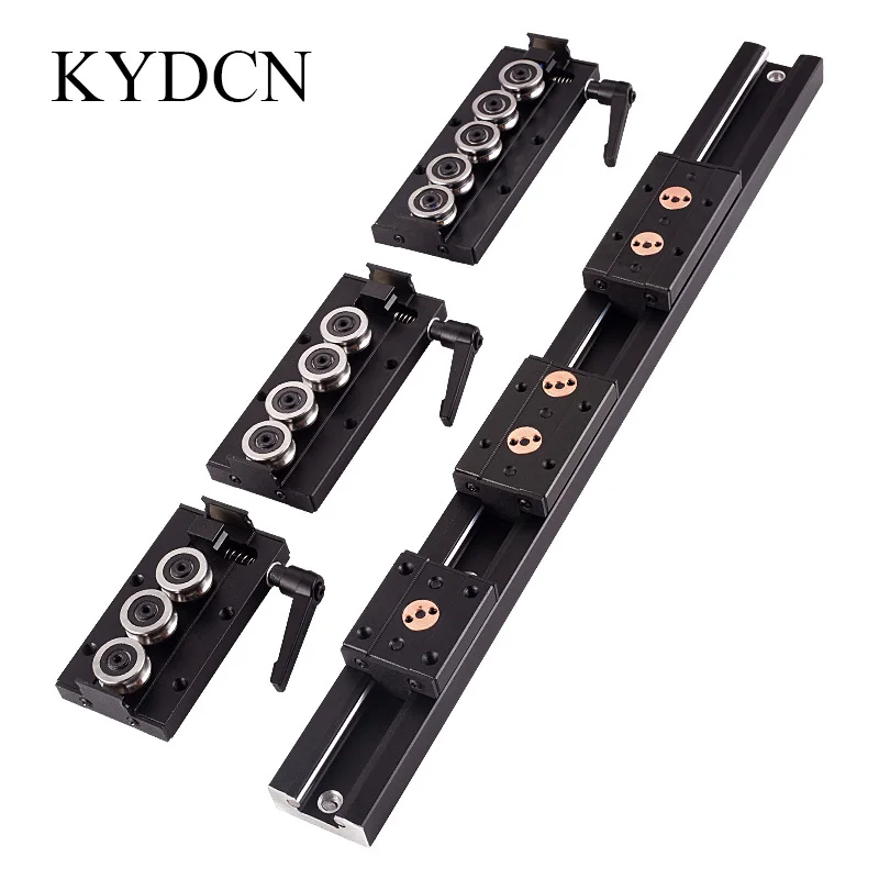 SGR10 SGR15 SGR20 Black Linear Guide Kit 1pcs Rail with 1pcs SGB10/SGB15/SGB20 3 Wheels 4 Wheels 5 Wheels Slider for CNC Parts