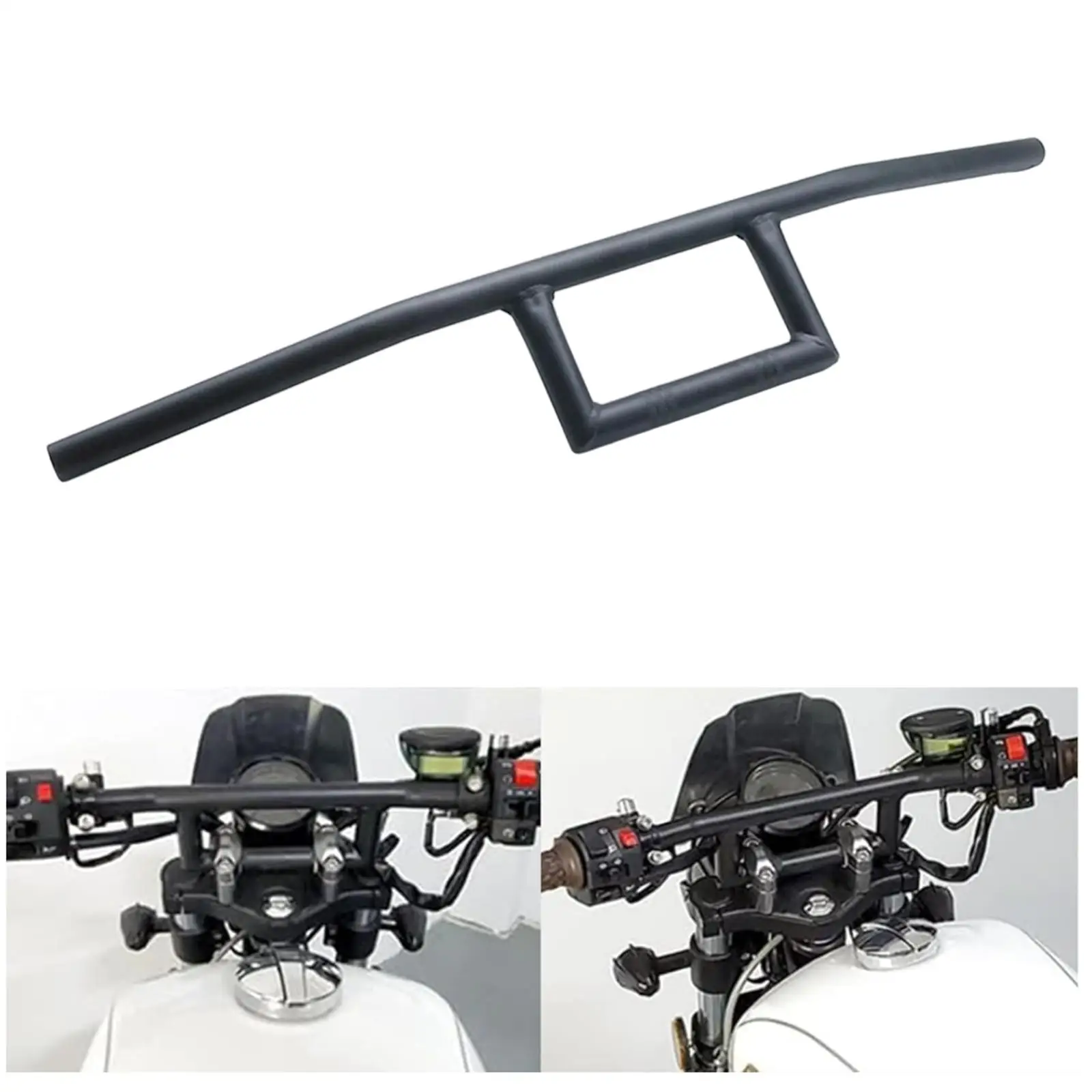 Retro Iron 25mm Motorcycle Handlebar Sturdy Component Ergonomic Comfort High Handle Grips for Custom Ride