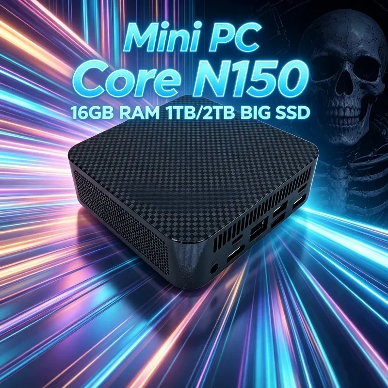 2026 Arrival Core  N150  BT5.2 WiFi6 Portable Mini PC Computer16GB RAM 1TB/2TB BIG SSD Gaming Computer  office Desktop