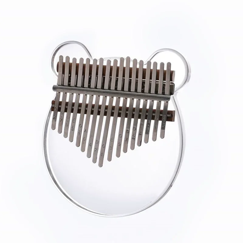 

2025 Custom Logo Kalimba 17 Key Electric Thumb Piano with Transparent Acrylic Body