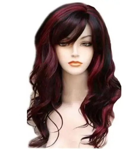 Long Wavy Natural Heat Resistant Hair Synthetic Wig Mix Blonde Wigs for Women