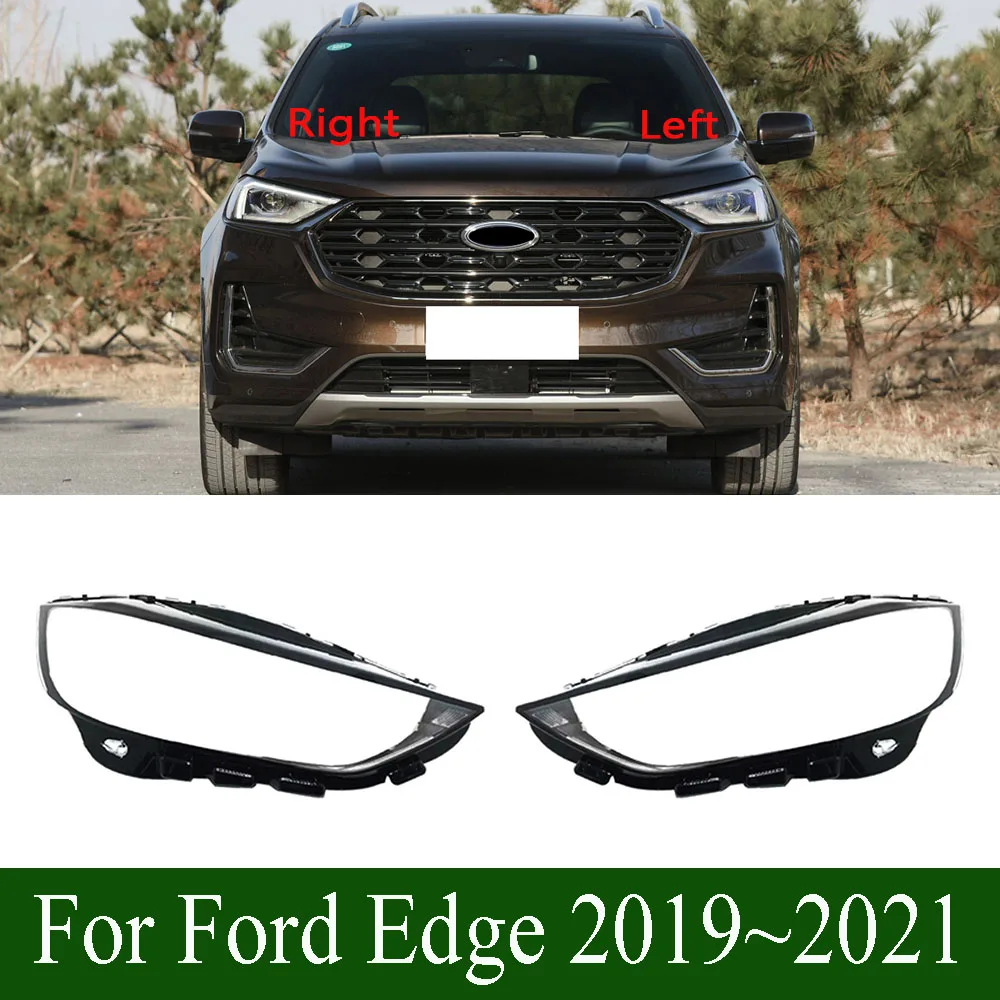 

For Ford Edge 2019~2021 Headlamp Shell Transparent Lamp Shade Lens Front Headlight Cover Lampshade Plexiglass