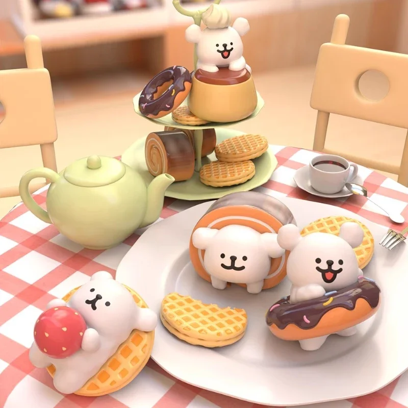 Suplay Maltese Puppy Afternoon Tea Series Blind Box Toys Surprise Bag Kawaii Anime Figure Desktop Model Mystery Birthday Gifts