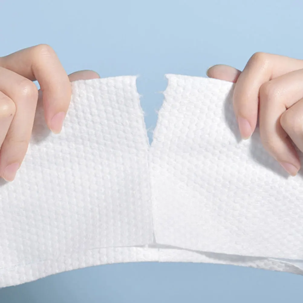 

Cotton Towels 2 Rolls Disposable Face Towels Facial Tissue Wipes Makeup Cleansing Reusable Dry Wet Remove Residue