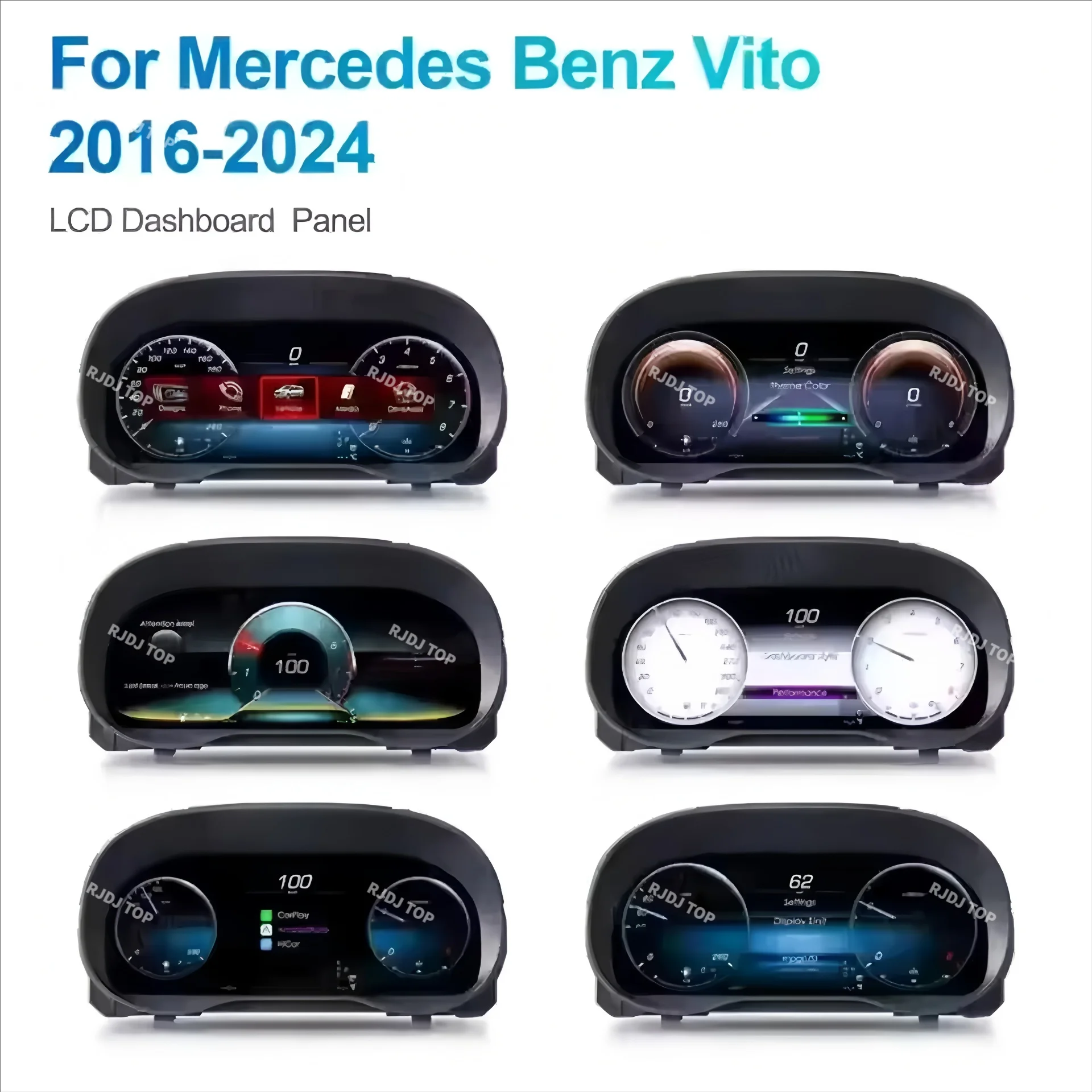 

12.3 Inch Digital Cluster Odometer Screen For Mercedes-Benz Vito 2016-2023 LCD Instrument Panel Virtual Cockpit Speed Meter Car