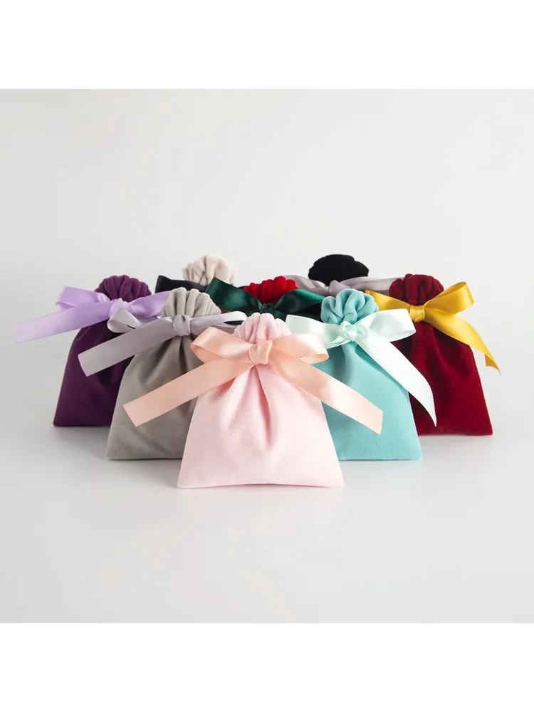 10 Stück Bulk 10 x 12 cm Schmuckverpackungsband Samtbeutel Geschenkdisplay Verpackung Aufbewahrung Hochzeit Reise Süßigkeiten Kordelzug Staubbeutel