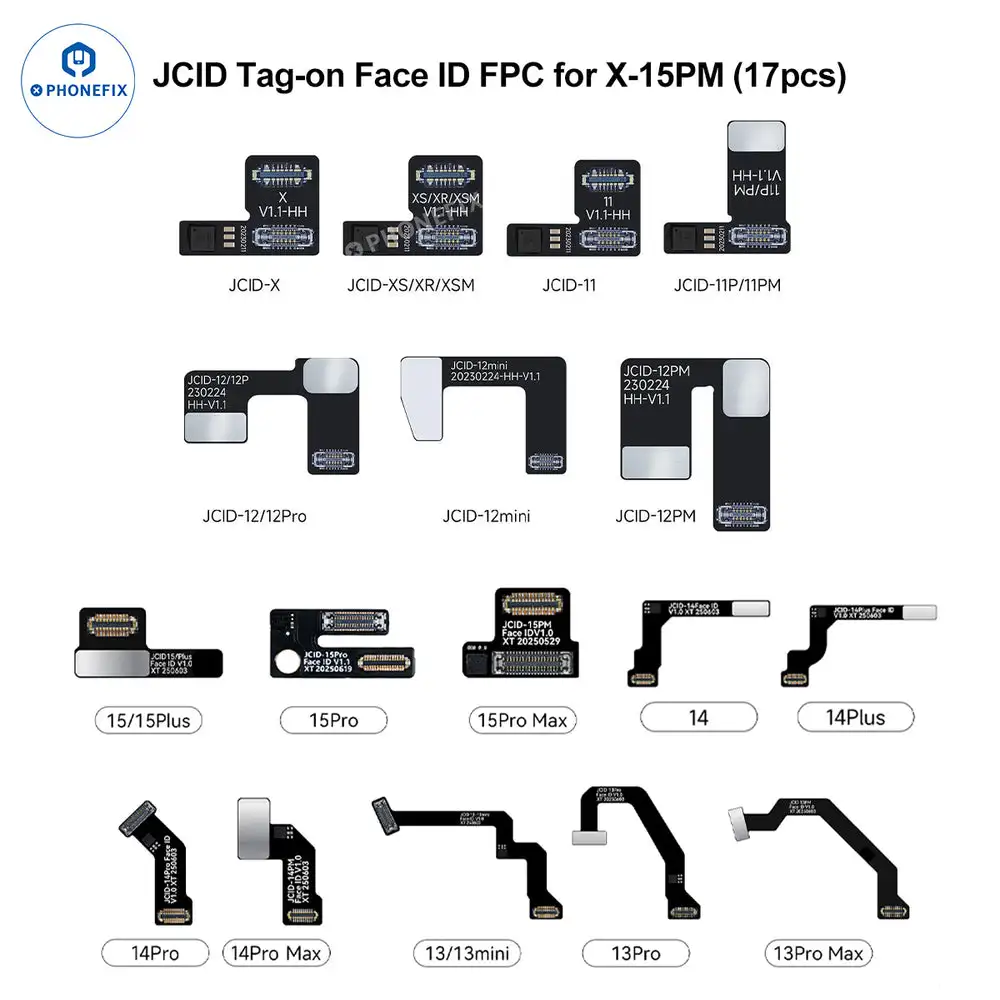 JC Non-removal Dot Matrix Flex Cable for iPhone X-16 PRO MAX Dot Projector Read Write Face ID Repair Flex Cable No Welding IC